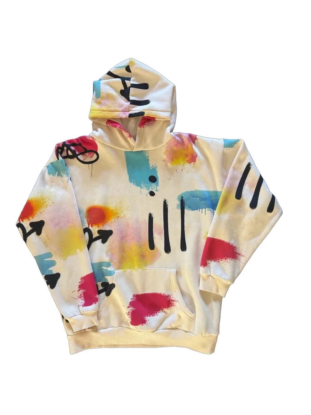 PacSun Abstract Graffiti Print Hoodie White